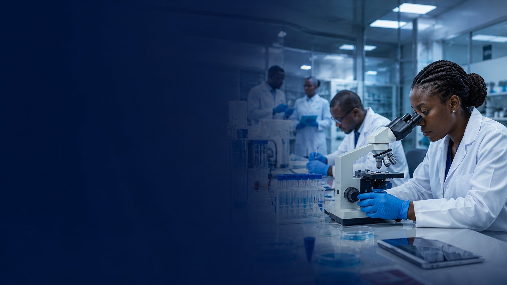 Research team working in a laboratory